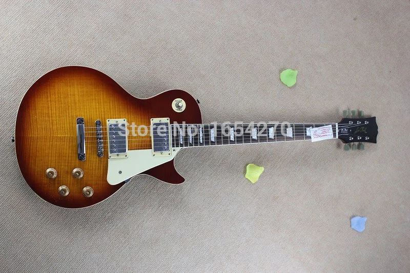 Бесплатная доставка Новое поступление Honey Cherry Burst LP стандартная фотогитара