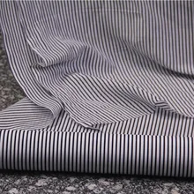 Мини черно-белая полосатая ткань с принтом из шелка и хлопка, SCT414