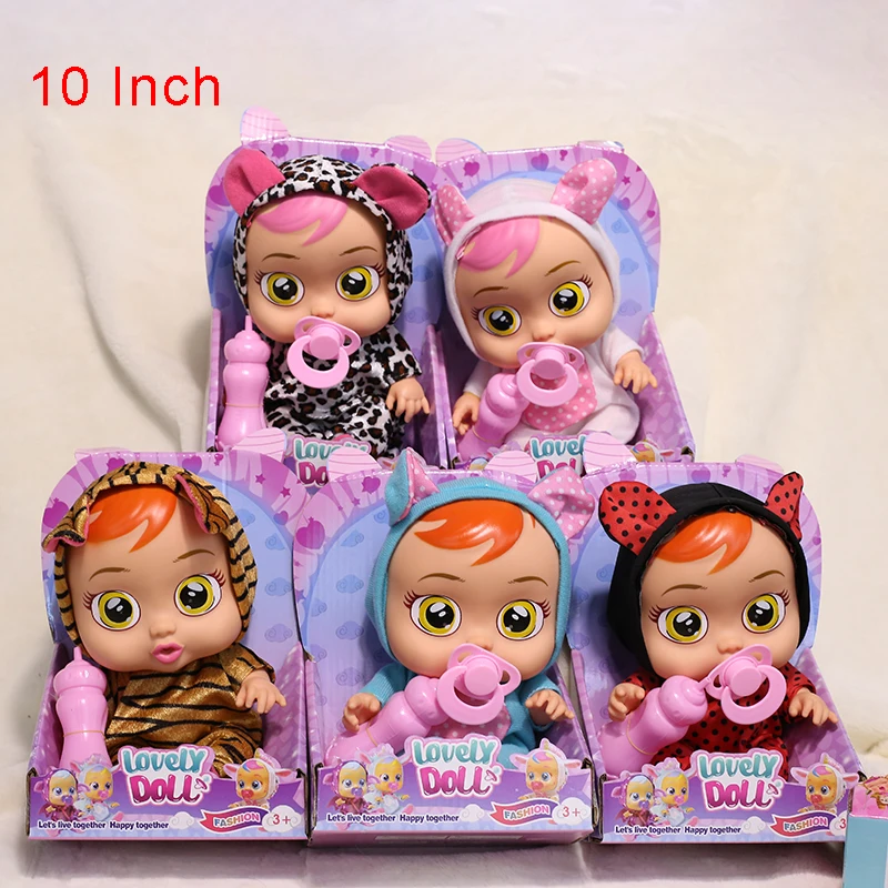 10 Inch Cryy Baby Dolls Weeping Babies Unicorn Baby Reborn Dolls Magic Tears Fantasy DIY Play House Toys Kids Children Toys Gift