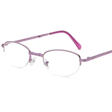 Новые Классические анти-синие очки для чтения тренд женские очки для чтения металлическая полуоправа складной портативный Коробка для лент ретро очки