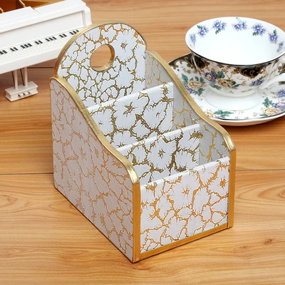Лиловый Многофункциональная коробка для хранения из искусственной кожи, косметический Органайзер, держатель телефона, пульта дистанционного управления, органайзер для дома и офиса, чехол для хранения стола - Цвет: Лиловый