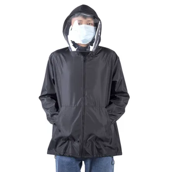 

Removable Protective Clothing Reusable Plastic Closures маскировать Isolation Suit with Mask One-piece zip Dustproof Tops