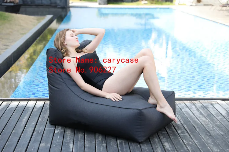 Exterior à prova dwaterproof água piscina lado beanbag sofá capa 2020 adulto fresco não enchido saco de feijão com enchimento de móveis em massa