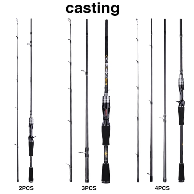 MIFINE MAXIMUS Spinning Bait Casting Lure Fishing Rod 30T Carbon FUJI Guides 3-50gML/M/MH Contain 1.68m To 3.00m Travel Pole casting