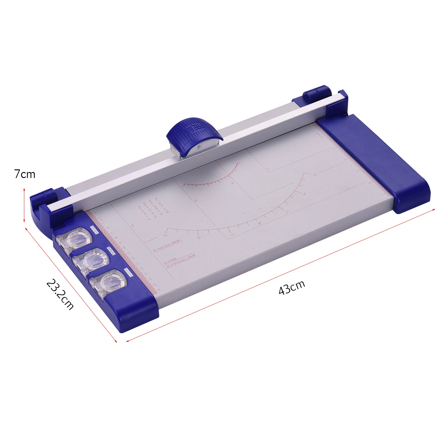 Paper Trimmer Manual Cutting Machine with 3 Kinds of Replacement Blades DIY Crafting Stationery for A4/A5/A6/A7 Paper Size