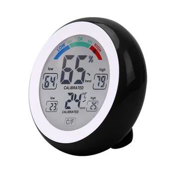 

Hygrothermograph Circle Household Indoor Touch Screen Digital Display