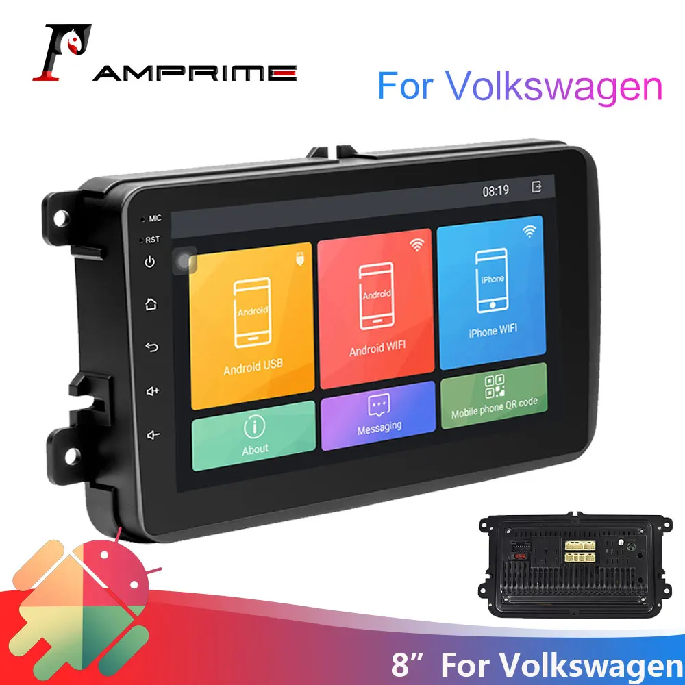 AMPrime 2Din Аудио Стерео Радио 8 &quotAndroid автомобильное радио GPS навигация