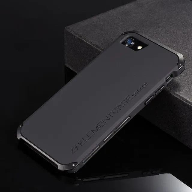Для iphone 7 Чехол, роскошный элемент, чехол для телефона s с дизайнерским алюминием и PC чехол для xiaomi 8 6 note 5 huawei p10 20 iphone xs - Цвет: Black black