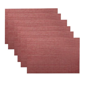 

6 PVC Placemats Environmentally Friendly Wterproof, Non-Slip, Easy to Clean, Quick-Drying Placemat