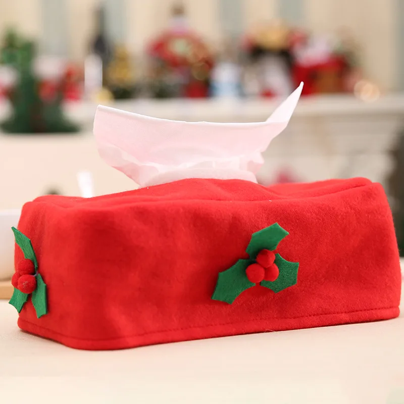 Рождественские украшения для дома Рождественские крышки коробки из папиросной бумаги Настольный Декор год Adornos De Navidad Noel вечерние декор украшения - Цвет: Tissue Box clover