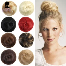LUPU 9 цветов девочки шиньоны резинка для волос с резинкой пончик ролик синтетические поддельные шиньоны термостойкие шиньоны пучок волос