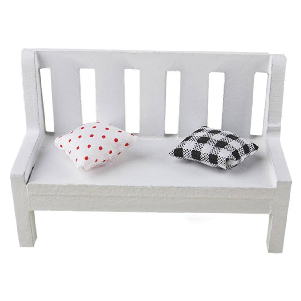 Миниатюрный простой деревянный диван украшение детская игрушка дом сказка семья сад Аксессуары для мини-мебели 10,5*5*7 см