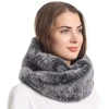 Women's Winter Snakeskin Print Faux Fur Infinity Scarf  Warm Neck Warmer Scarfs 1