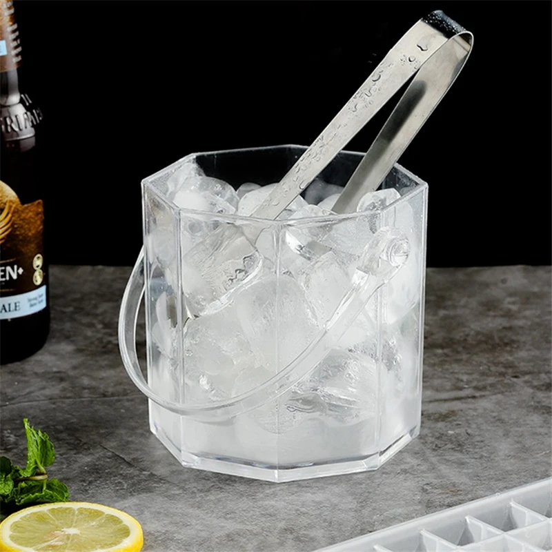 1.2L Arcylic Ice Bucket Wine Champagne Gorgeous Diamond Ice Bucket With Tong Bar Tools ice bucket