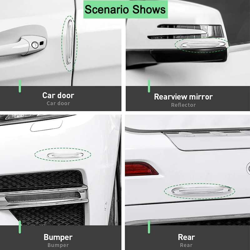 Car Door Protector 4Pcs Car Door Protector Transparent TPU Auto Guard Protective Bumper Scratch Protector Car Rubber Door Edge Protection