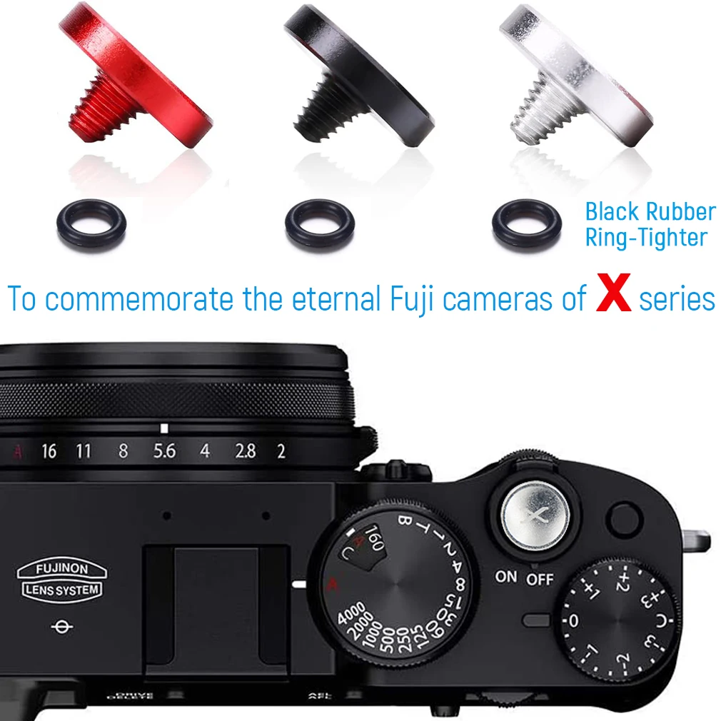 3 x Metal Shutter Release Button for Fuji XT4 XT3/2 XT30 XT20 X100V X100S X100T X100F XE4 XE3 XE2 Xpro3 Xpro2 X70 X30 and More