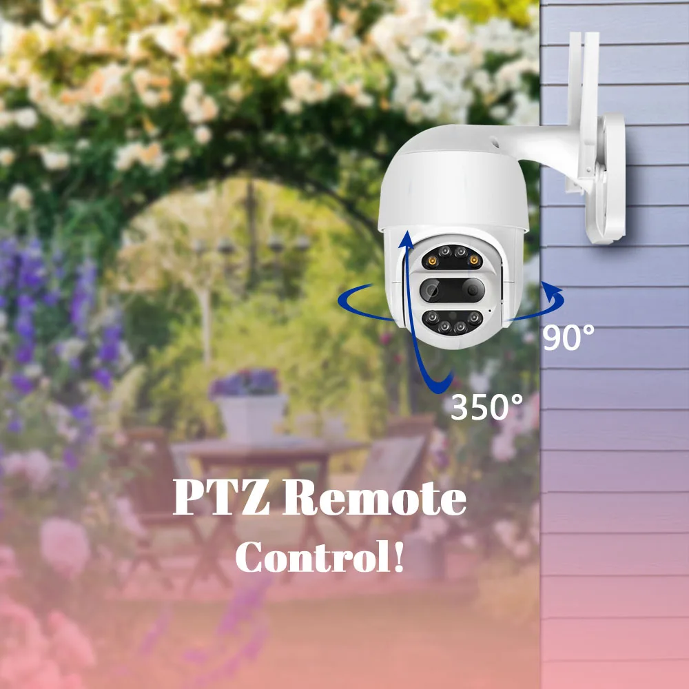 2K Full HD IP WIFI Camera Video Surveillance Outdoor Security Protetion CCTV Dual Lens 2.8mm-12mm Onvif 4X ZOOM PTZ AI Tracking