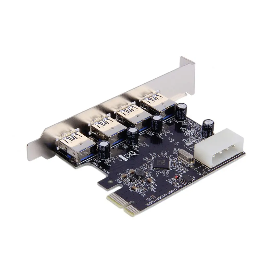 4 порта PCI E к USB 3 0 концентратор Express Расширение карты адаптер 5 Гбит/с скорость Топ