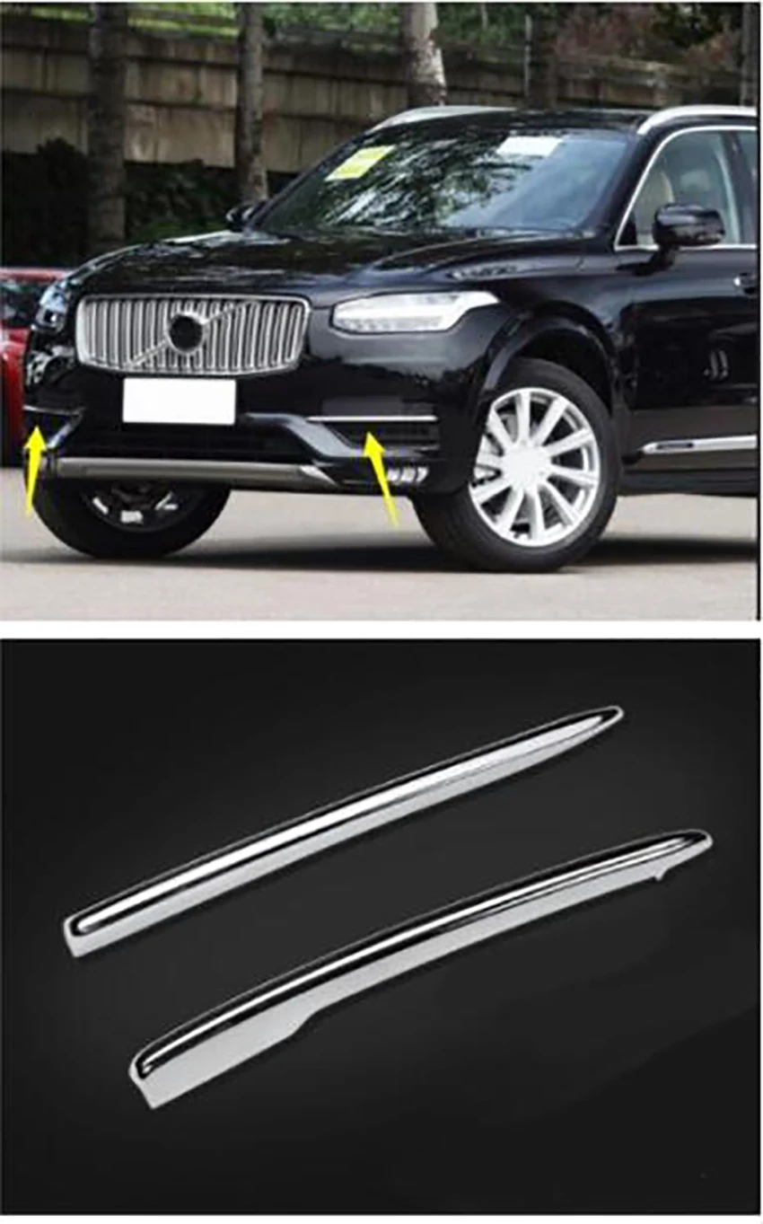 Для Volvo XC90 Автомобильная Передняя и задняя противотуманная фара, противотуманный светильник, накладка, наклейка, авто аксессуары, АБС ХРОМ