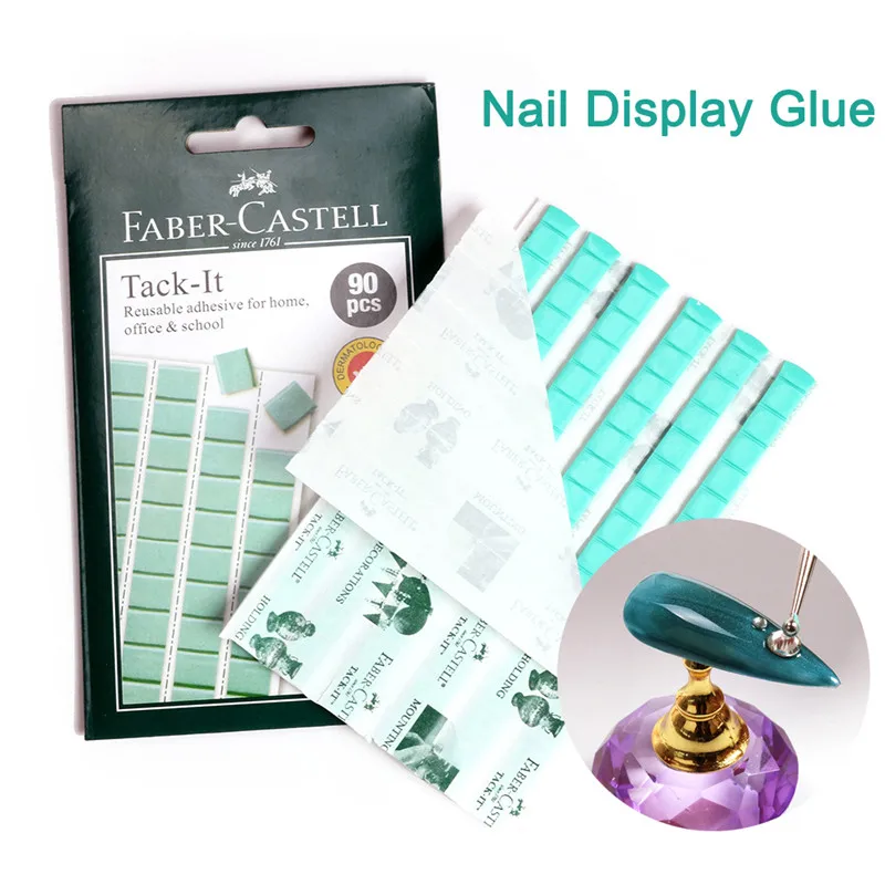 

Adhesive Glue Clay Stick Removable Reusable Non Toxic Nail Art Tool Sticky Tip Fixator Clay DIY Nail Practice Display