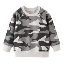 Jumping meter/Камуфляжный свитер для мальчиков и девочек; хлопковые детские толстовки; новая одежда для маленьких девочек; топы с длинными рукавами для мальчиков