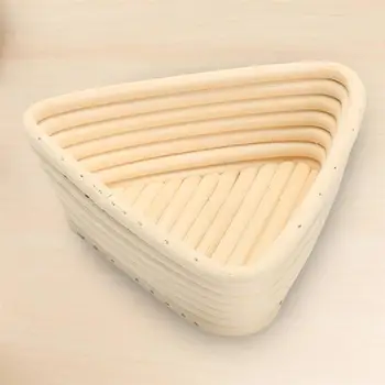 

Triangle Bread Basket Unbleached Natural Cane Baking Tool for Rising Round Crispy Crust Baked Bread Making Dough Loaf Boules