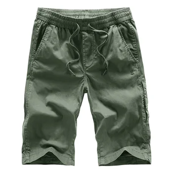 

Men's Business Casual Shorts Pocket Letter Embroidery 2020 Summer New Brand Elastic Waist High Quality Cotton Slim Shorts