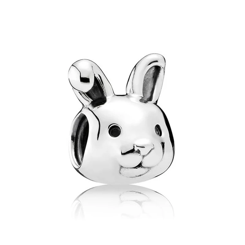 Authentic 925 Sterling Silver Bead Friendly Rabbit Charm Fit Fashion Women Pandora Bracelet Bangle Gift DIY Jewelry | Украшения и