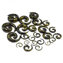 2 шт. простой в стиле панк вечерние бар набор акриловых спираль Улитка приборы сужается растягивающие пробки туннель расширители тоннелей, бижутерия для пирсинга