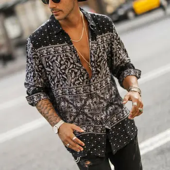 

Summer Beach Style Mens Hawaiian Floral Shirt V Neck Casual Shirts Blouse Hawaii Aloha Party Summer Holiday Fancy Tops