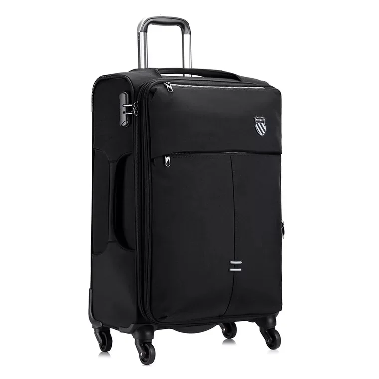 KLQDZMS 20"24"inch Rolling Luggage Spinner 28 inch High capacity Password Trolley Men Business Suitcase Wheels - Цвет: black