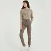 Women Casual Velvet Pants Winter Lady's Thick Wool Pants Women's Clothing Lace-up Long Trousers 2