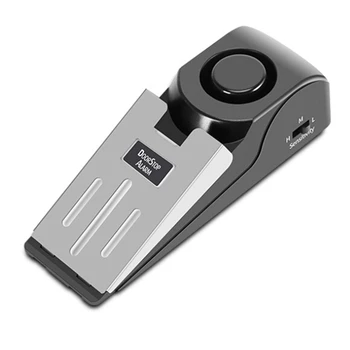 

Mini Wireless Vibration Alarm Door Stop Alarm for Home Wedge Shaped Stopper Alert Security System Block Blocking System