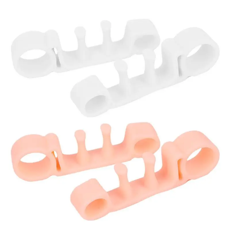 

2pcs Toe Separator Silicone Soft Finger Valgus Foot Care Protector Manicure Nail Tool Overlay Accessories X5XC