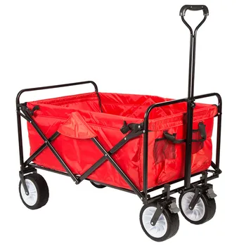 

Pastoral camping trolley supermarket grocery shopping trolley small pull shopping cart camp folding portable household cart