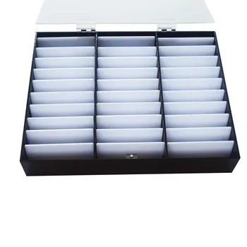

Fake Nail Tips Storage Box 30 Compartments Nail Art Decoration White Black Container False Nail Display Cases