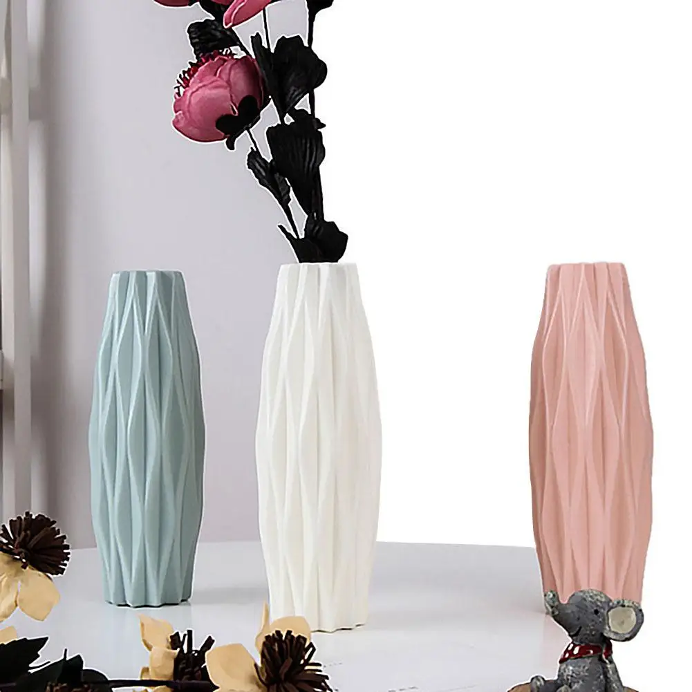 Plastic Shatter-proof Flower Pot Vase Study Room Hallway Home Wedding Decoration Basket | Дом и сад