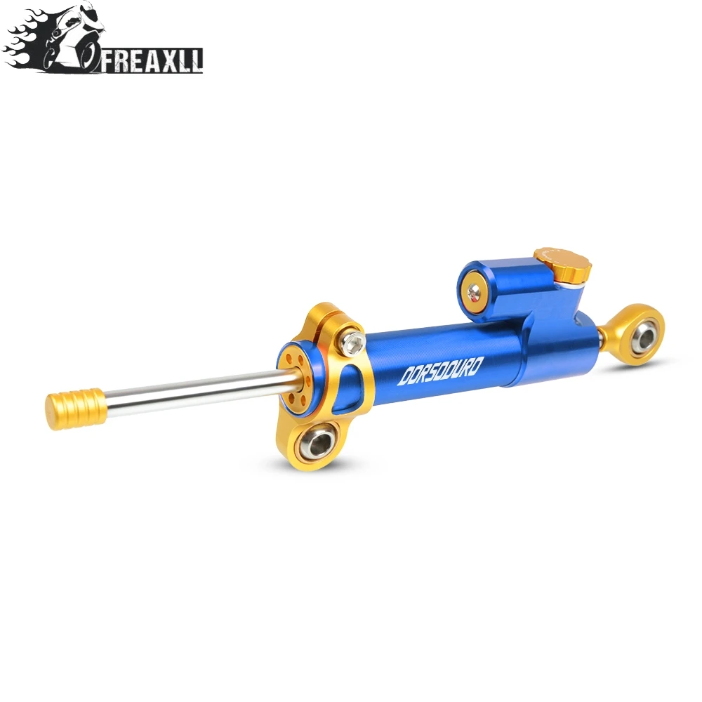Moto CNC Motorcycle Steering Damper Stabilizer Linear Reversed Safety Control Over For Aprilia DORSODURO 750 2008 - Цвет: Gold-Blue