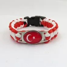 Бесконечная любовь Турция деревенский браслет Мода Турция веревка браслет Винтаж Турецкий флаг браслеты на заказ