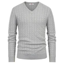 PJ Мужской модный вязаный свитер с v-образным вырезом и длинными рукавами, трикотажный свитер elasitic slim fit