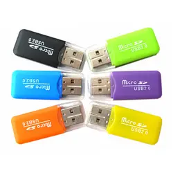 Высокое качество мини USB 2,0 кард-ридер для Micro SD карты TF карты адаптер Plug and Play красочный один для планшетных ПК