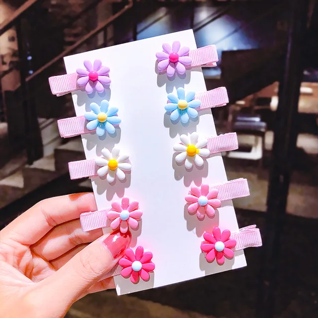 10PCS/Set New Girls Cute Cartoon Ice Cream Unicorn Hair Clips Kids Lovely Hairpins Headband Barrettes Fashion Hair Accessories 42