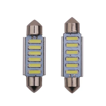 

2pieces 39 41 MM 7020 6SMD DE3423 DE3425 C5W CANBUS Error Free LED Bulb Interior Dome Light