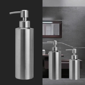 

250ml 350ml 550ml Liquid Soap Dispenser Kitchen Bathroom Countertop Hand Pump Lotion Bottle Stainless Steel Soap Dispenser