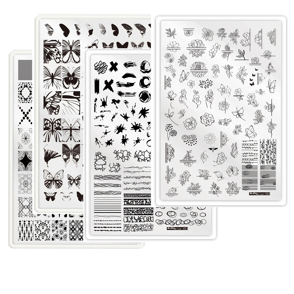 1PC**9.5X14.5cm Nail Art Stamping Plate 304 Stainless Steel Templates  Plates Image--Unique Design/Lace design nail Stamp Plate