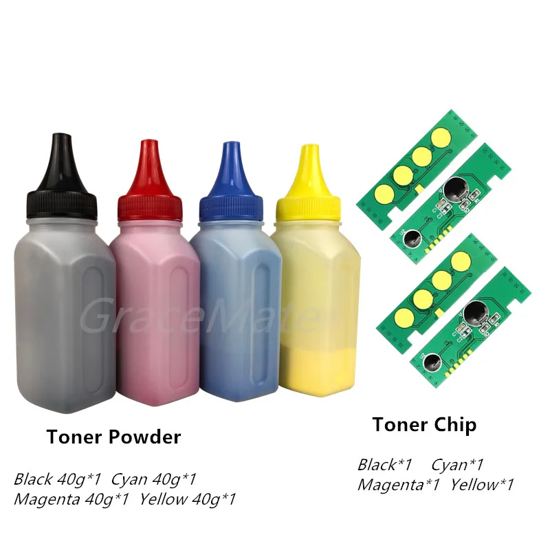 GraceMate 4 x цветной тонер порошок с заправкой + чипа CLT 406S K406S для samsung 3305W 3306FN CLP 360 365 365W