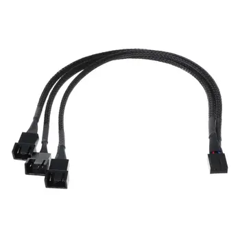 

Universal 30CM 4Pin to 3 Ways Y Splitter Cable Fan 4 Pin to 3x4Pin/3Pin Extension Cable for PC Computer Laptop Accessories