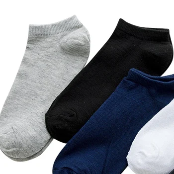 

1 Pairs Summer Thin Section Men's Non-slip Invisible Shallow Mouth Solid Color Cotton Boat Socks Breathable No Show Man Socks