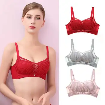 

Hantan no steel ring women's underwear tube top push-up bra three-breasted striped underwear spring and autumn bra