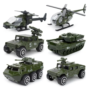 

6Pcs/Lot 1:87 HO Scale Military Series Mini Alloy Car Model Vehicles Toy Set For DIY Model Kit